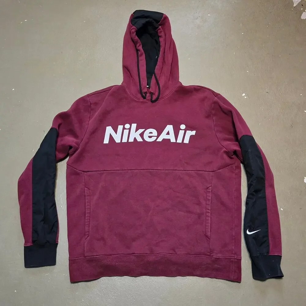 Nike Sportswear Nike Air Logo Fleece‎ Long Sleeve Hoodie Men's Size Large
